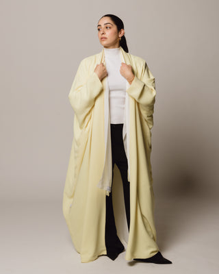 Reversible Butterfly in Butter Yellow & White