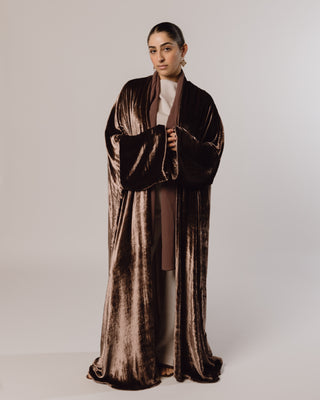 Wide Sleeve Velvet in Bronze
