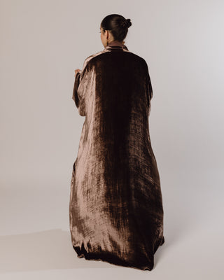 Wide Sleeve Velvet in Bronze
