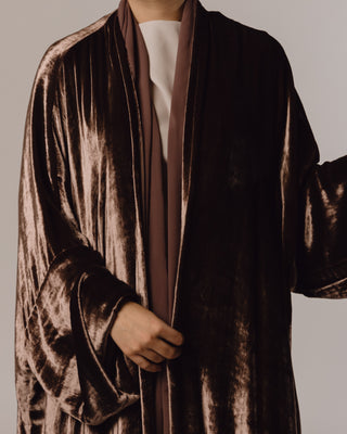 Wide Sleeve Velvet in Bronze
