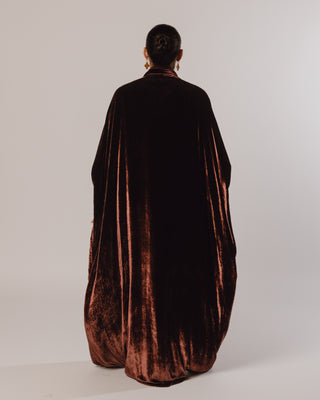 Tight Sleeve Velvet in Chocolate Brown